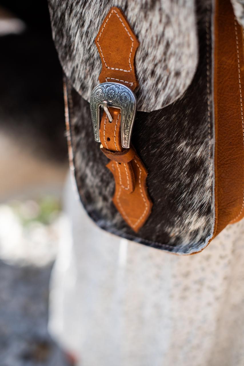 Medium size Nguni Sling bag.