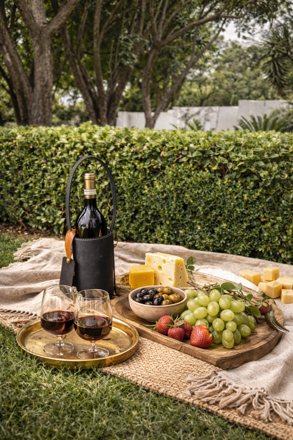 locaal 100% Leather Single Wine Bag carrier