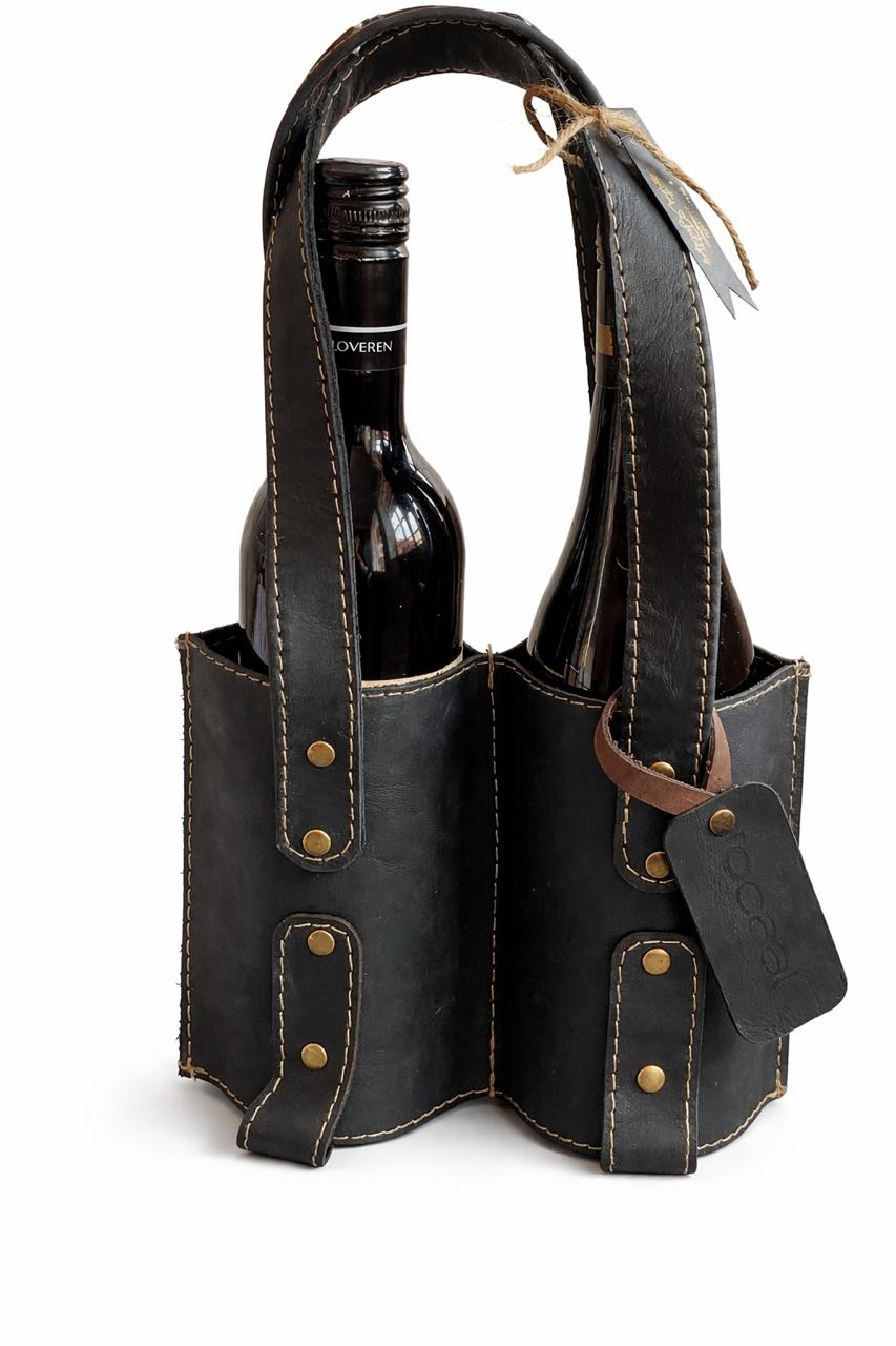 locaal 100% Leather, Double Wine Bag/Carrier