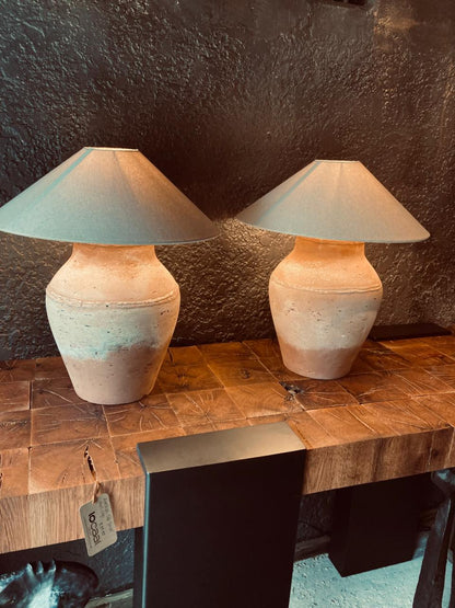 Ceramic lamps. 400mm -500mm high.