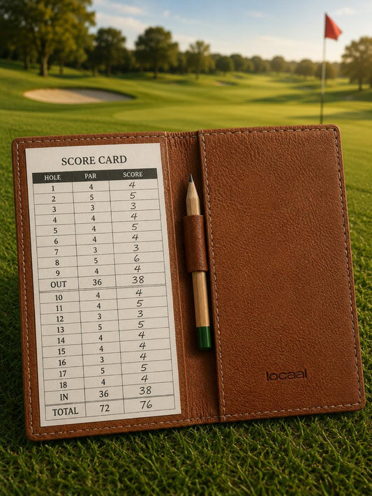 Golf score card holder