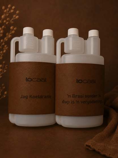 locaal Revet -100% Leather sleeve with bottle 1lt with