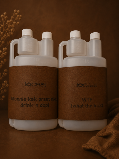 locaal Revet -100% Leather sleeve with bottle 1lt with