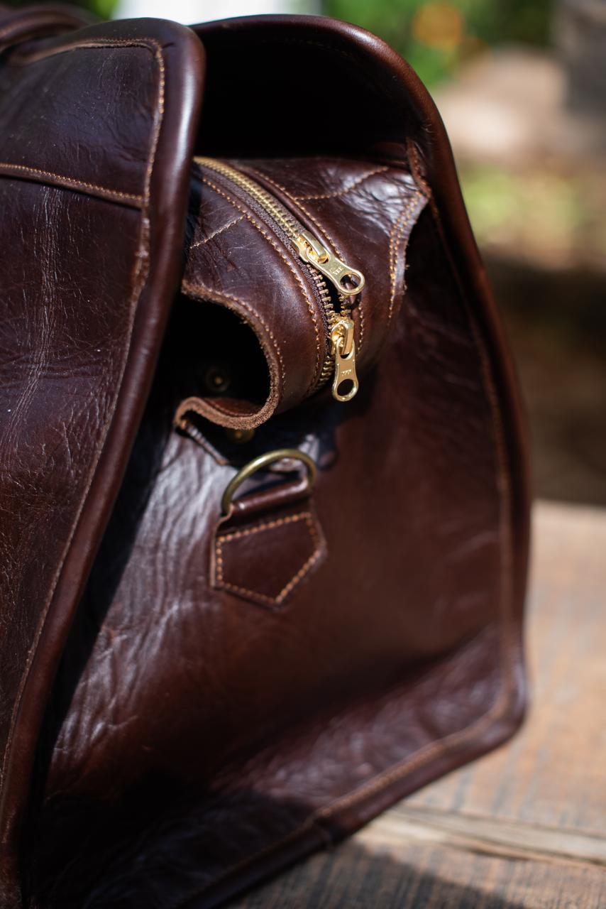 100% Leather Weekender Bag-June