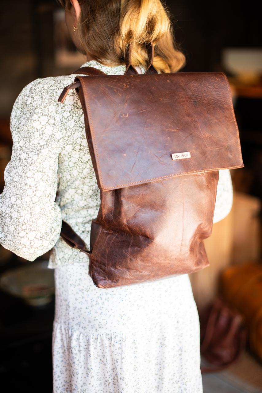 100% Leather Lala Laptop Back pack