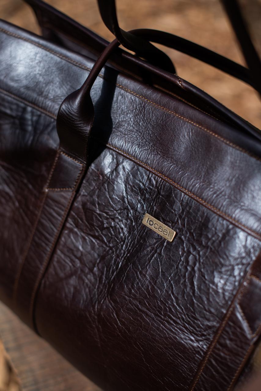 100% Leather Weekender Bag-June