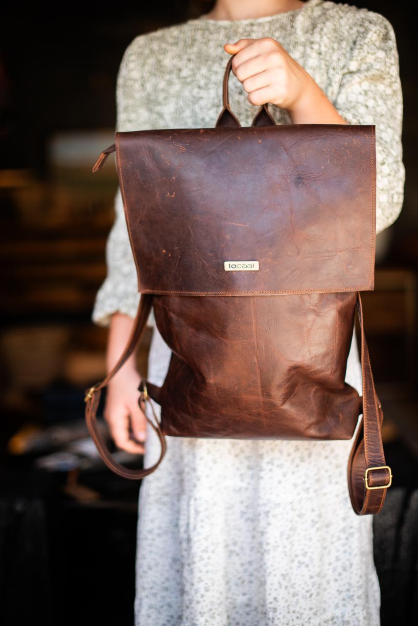 100% Leather Lala Laptop Back pack