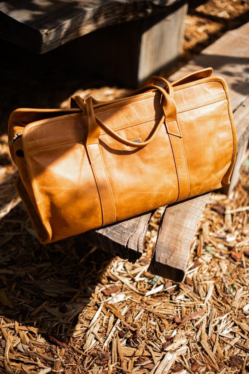 100% Leather Weekender Bag-June