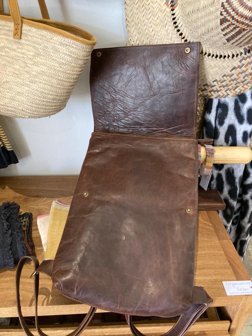 100% Leather Lala Laptop Back pack