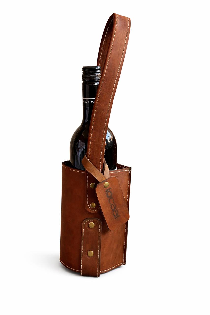 locaal 100% Leather Single Wine Bag carrier