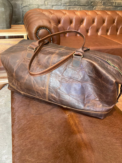 100% Leather Weekender Bag-Jenna