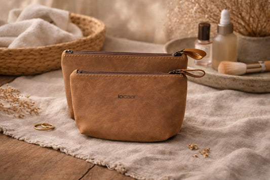 locaal 100% Leather Makeup Bag